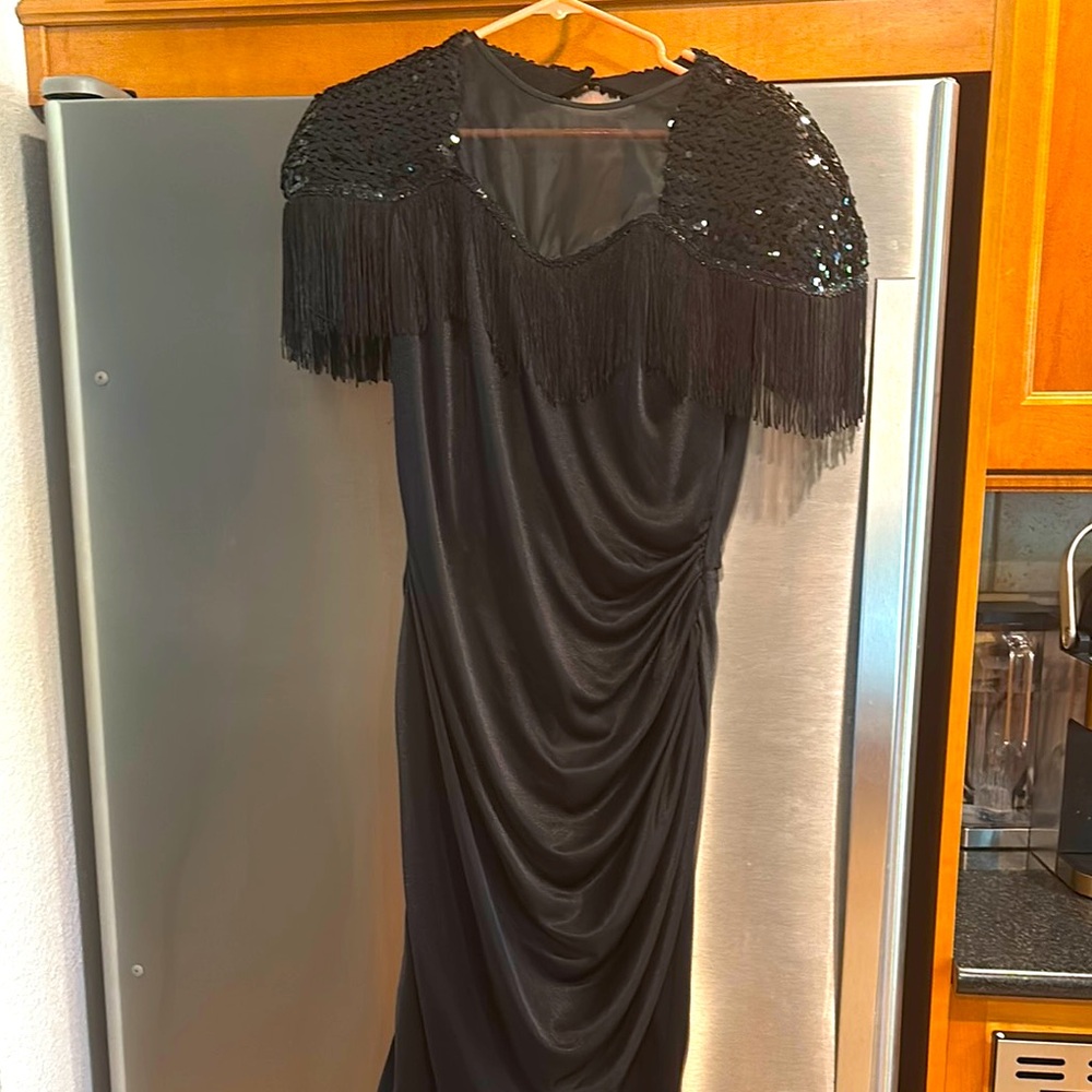Sparkly Elegant Black Evening Dress
